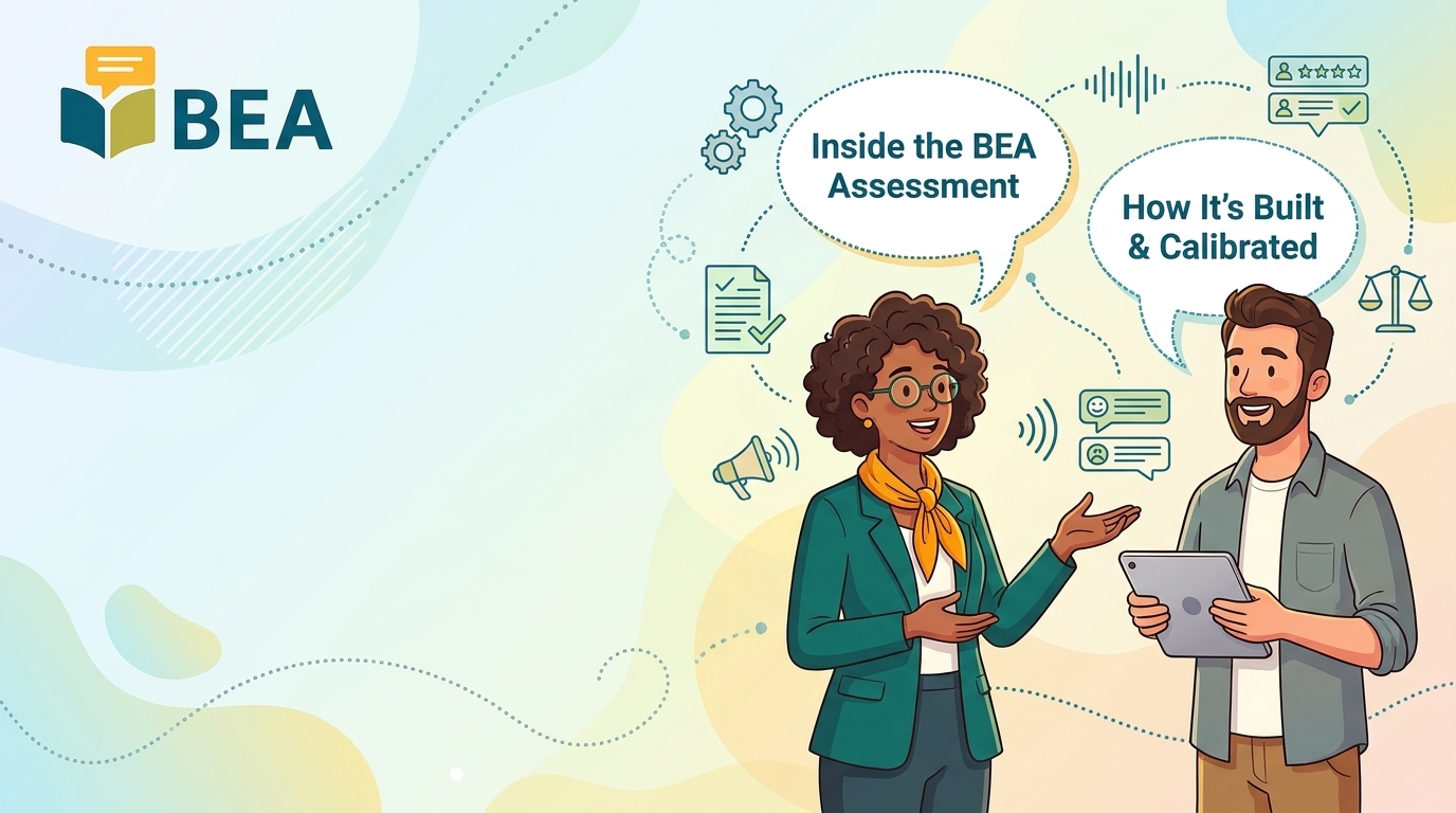 how BEA English Assessment is built