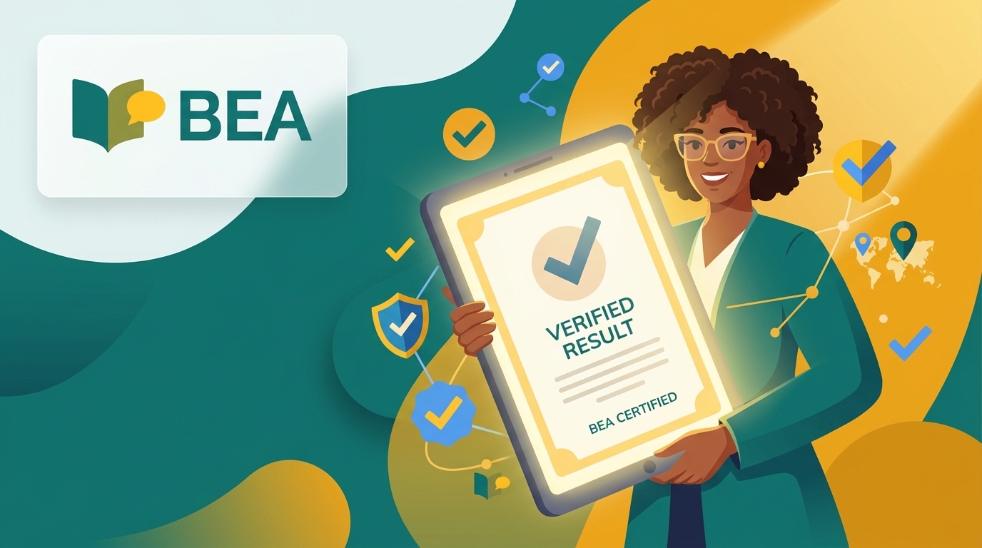 verify BEA English Assessment result