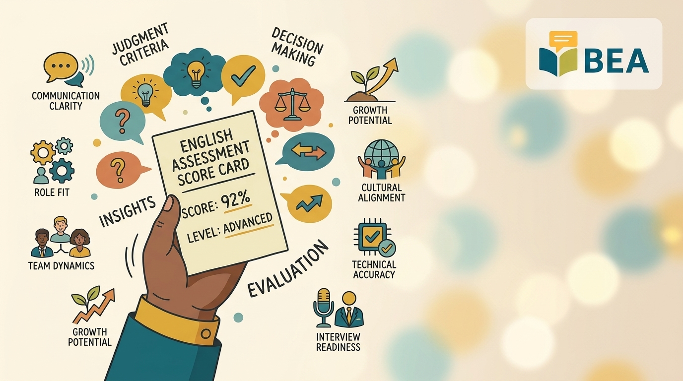 English assessment hiring decisions